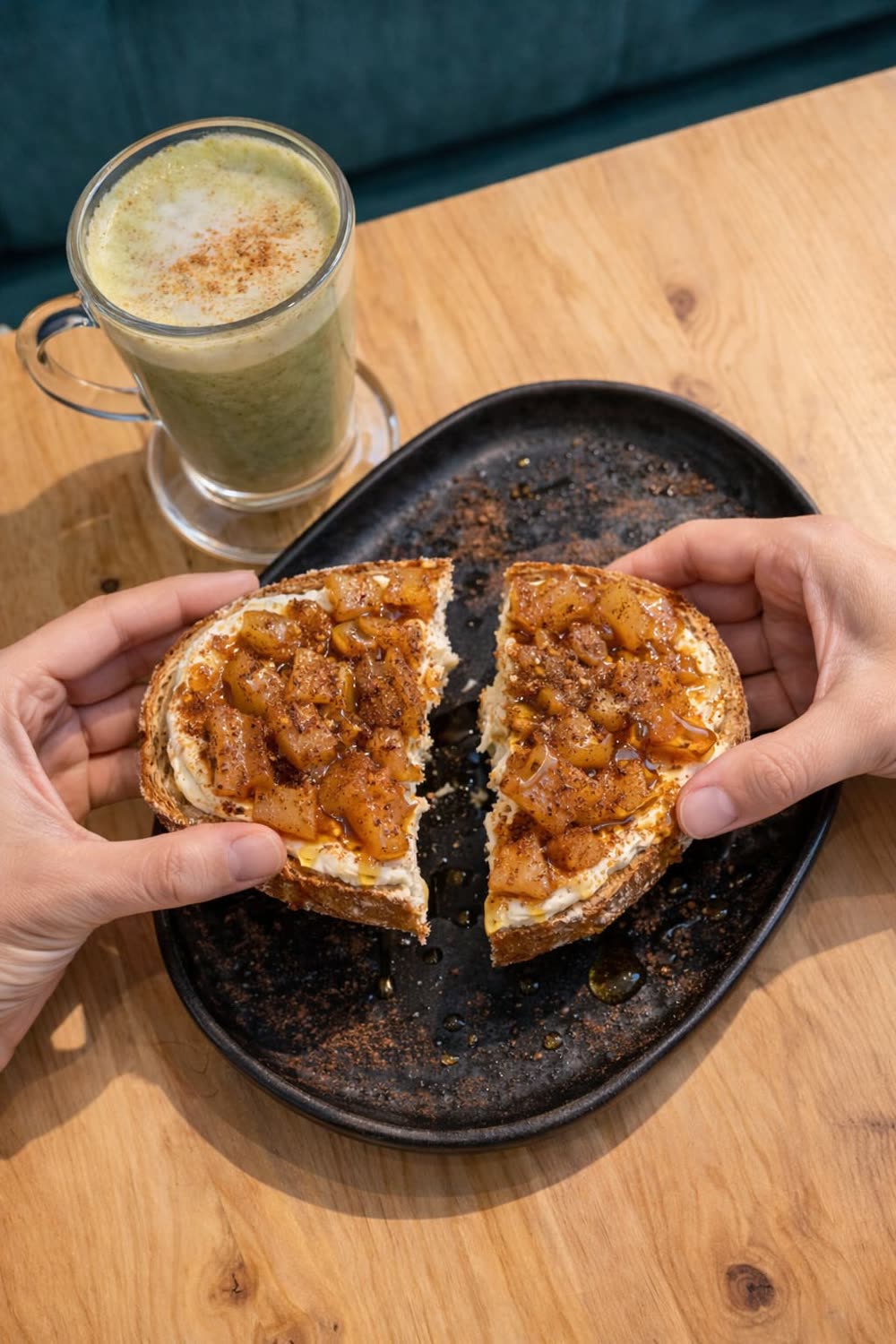 Tosta de pera asada