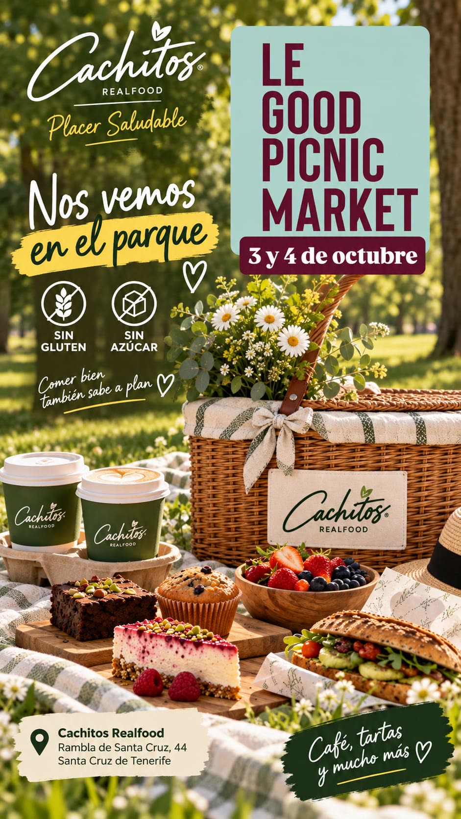 Cartel de Le Good Picnic Market, 3 y 4 de octubre en el Parque García Sanabria