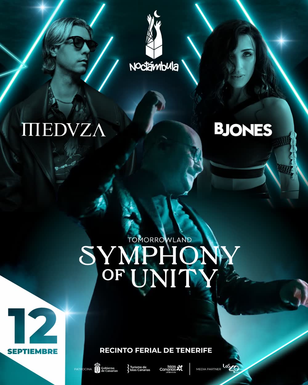 Cartel de Noctámbula, sábado 12 de septiembre en el Recinto Ferial de Tenerife